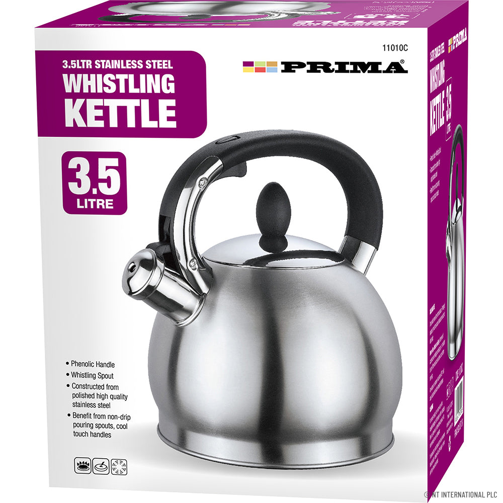 Peak Kit 3.5Lt. Whistling Kettle Stainless Steel Brushed - Peak Kit