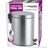 5L S/S Pedal Bin (DIA)20.5cm x (H)28cm