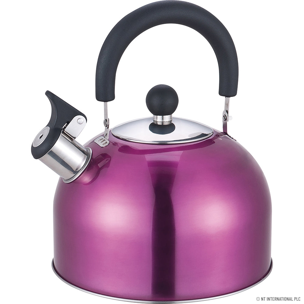 2.5L S/S Whistling Kettle in Red Camping