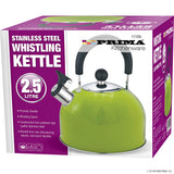 2.5L S/S Whistling Kettle in Red Camping