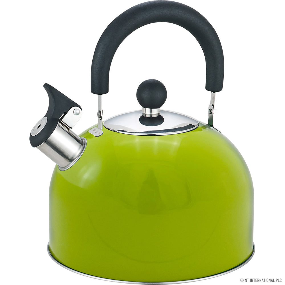 2.5L S/S Whistling Kettle in Red Camping