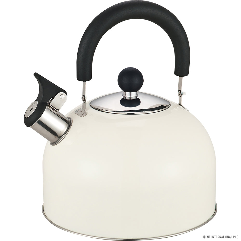 2.5L S/S Whistling Kettle in Red Camping