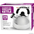 2.5L S/S Whistling Kettle Mirror Finish - Chr