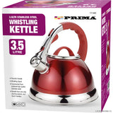 Peak Kit 3.5L Whistling Kettle in Red and Chrome - Peak Kit