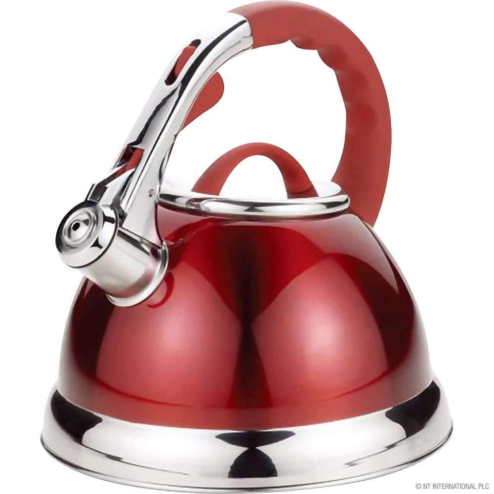 3.5L Whistling Kettle in Red and Chrome