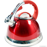 3.5L Whistling Kettle in Red and Chrome