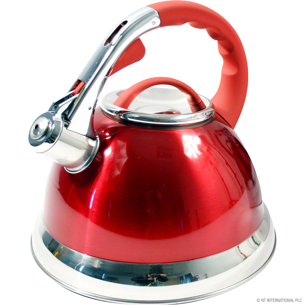 3.5L Whistling Kettle in Red and Chrome