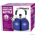 2.5L S/S Whistling Kettle in Metallic Blue