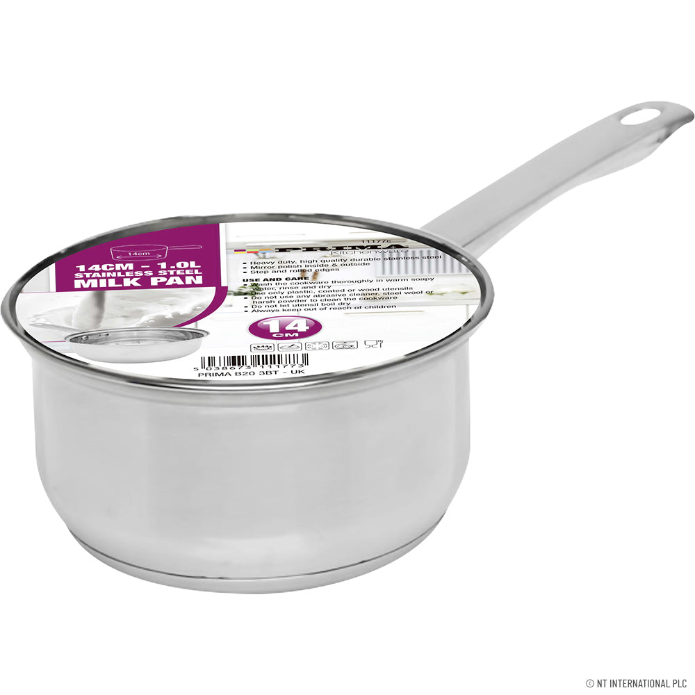 Peak Kit 14cm Stainless Steel Milkpan Induction Base Without Lid - Peak Kit