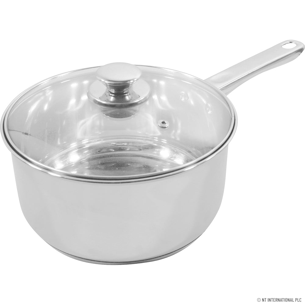 18cm S/S Milkpan Induction Base With Glass