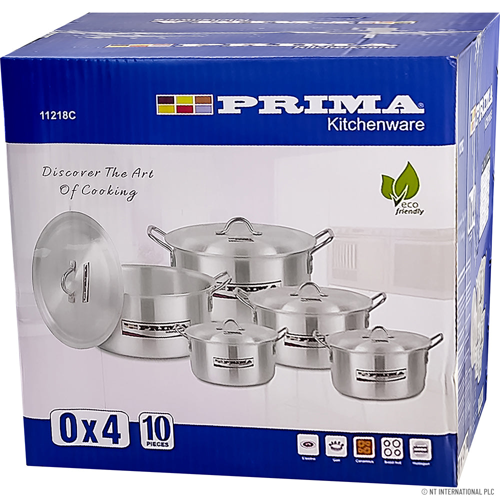 10pc CASSEROLE SET WITH LIDS (16-24cm)