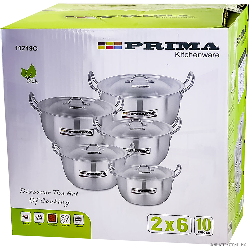 10pc CASSEROLE SET WITH LIDS (20-28cm)