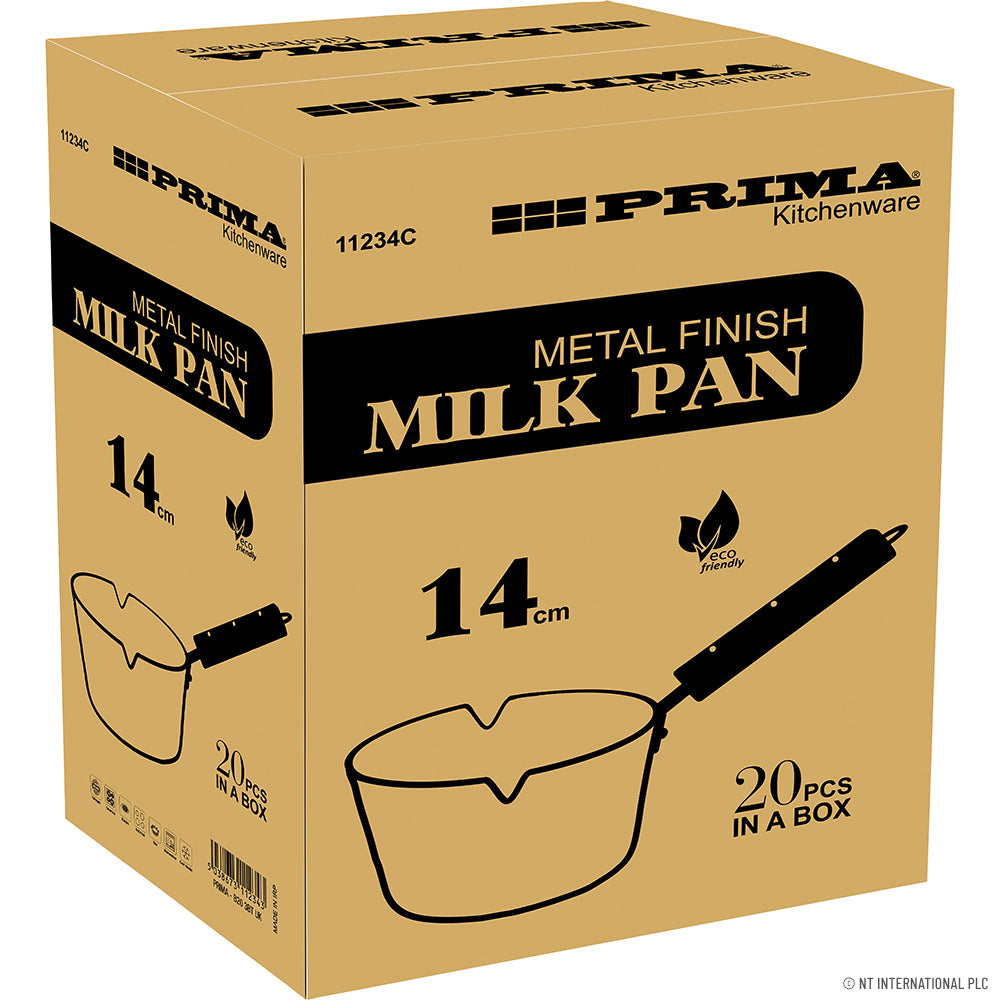 14cm MILK PAN WOODEN HANDLE (Single)