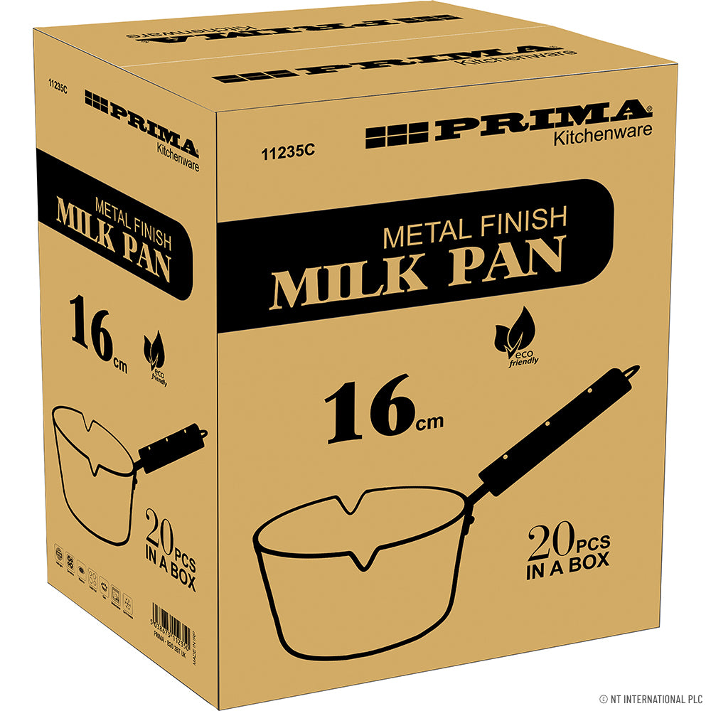 14cm MILK PAN WOODEN HANDLE (Single)
