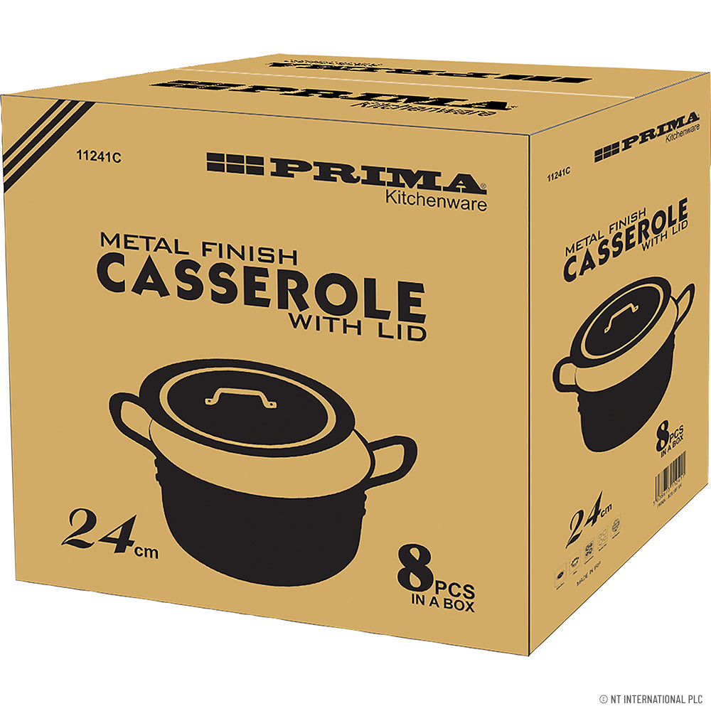 24cm CASSEROLE WITH LIDS (Single)