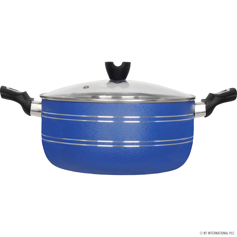 10pc NON-STICK CASSEROLE SET (20 - 28cm) 2x6