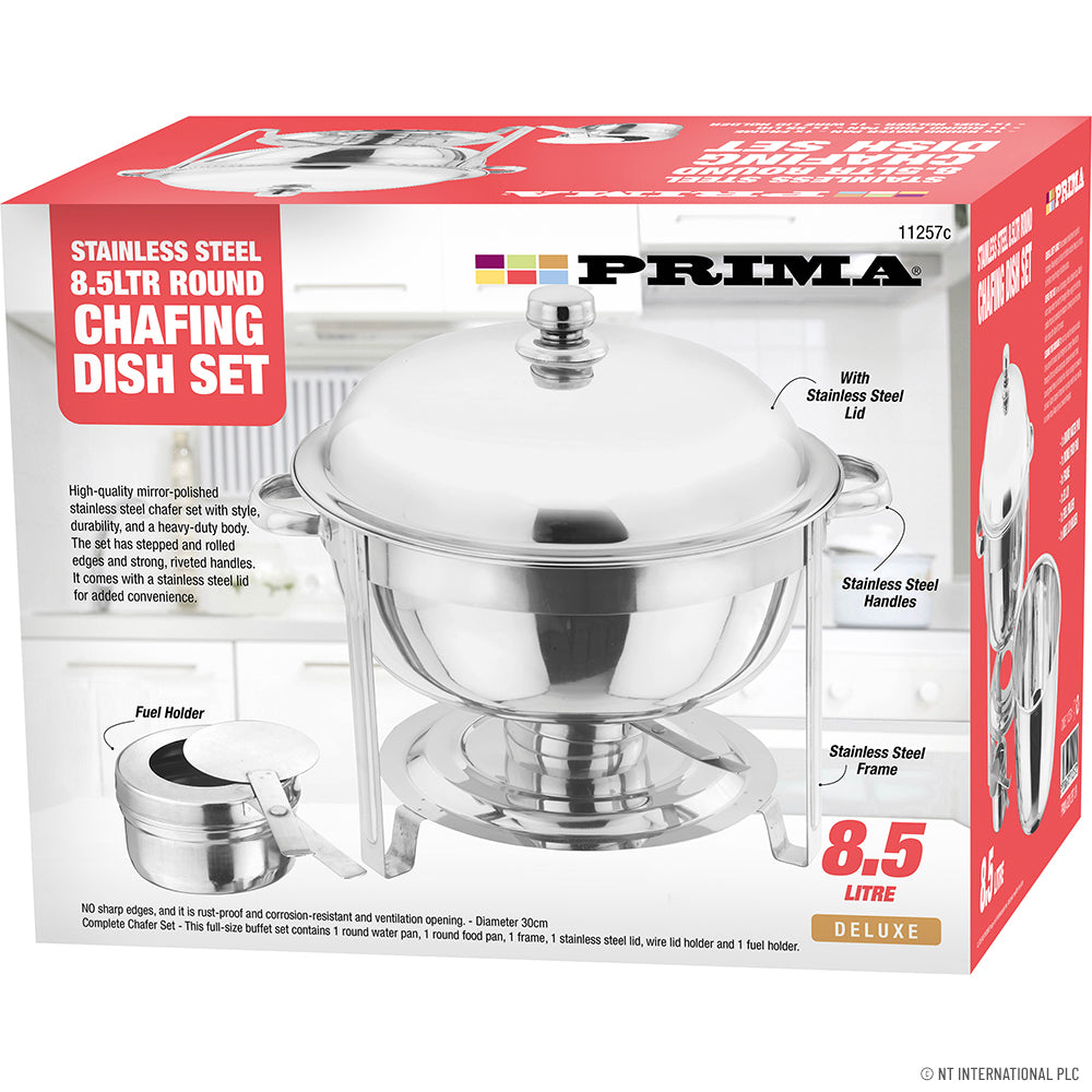 Peak Kit Round Chafing Dish 8.5lt Stainless Steel Lid - Peak Kit