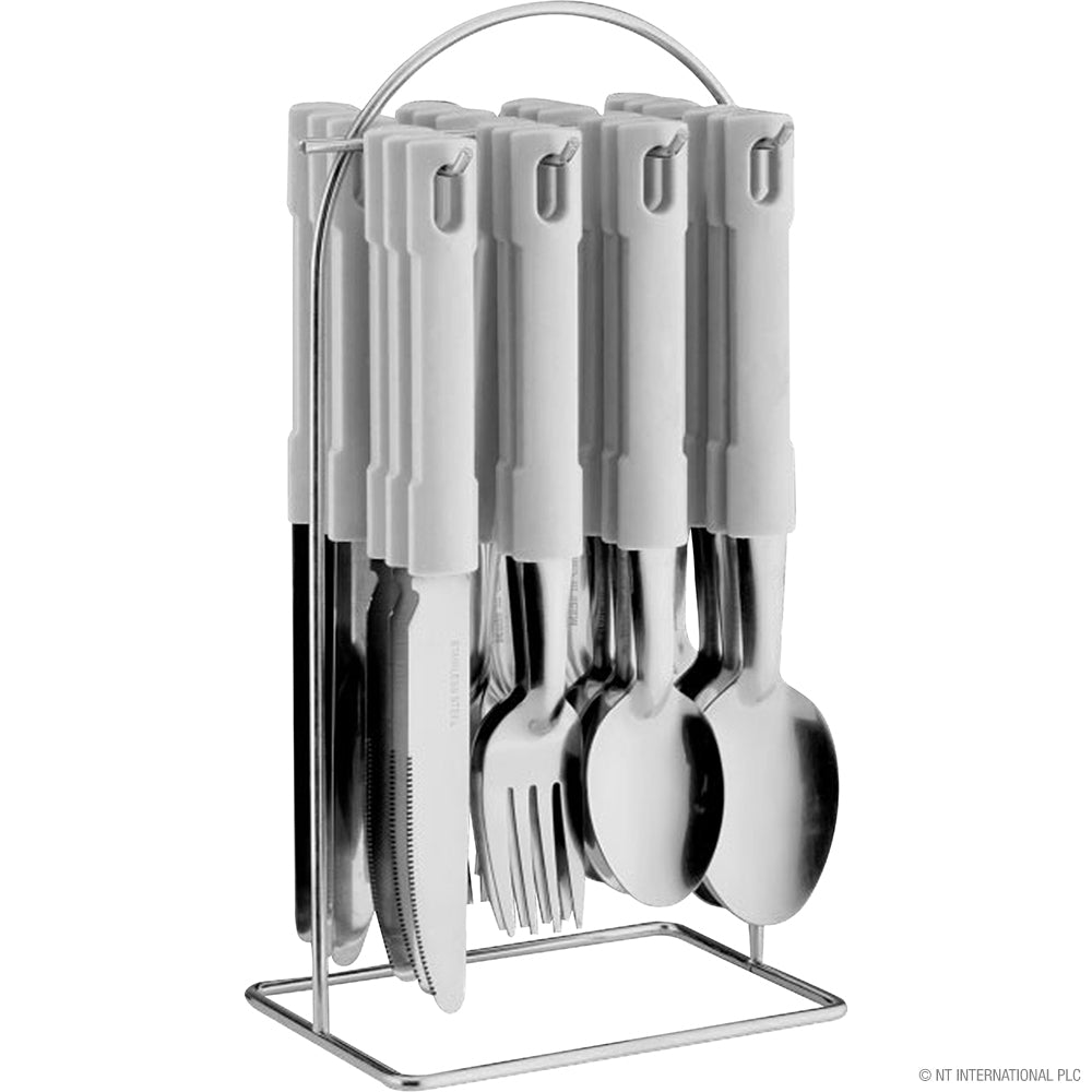 24pc S/S Cutlery Set with Metal Stand