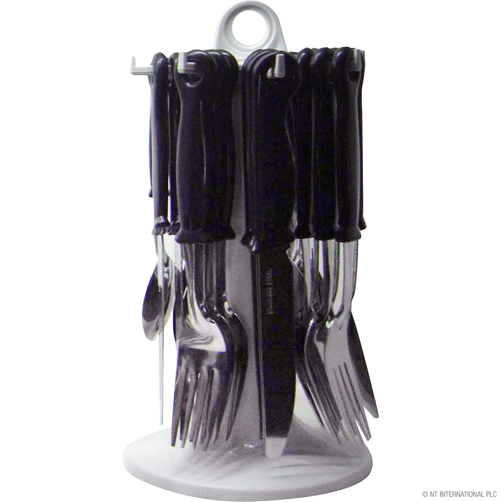 24pc S/S Cutlery Set with Round Stand