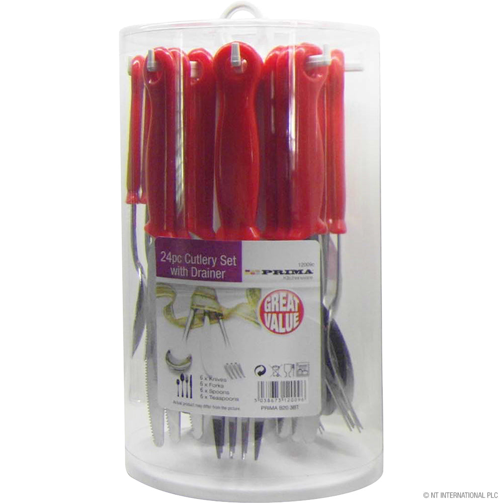 24pc S/S Cutlery Set with Round Stand
