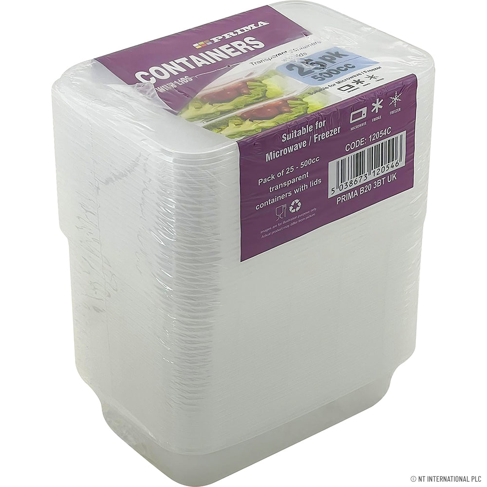 Peak Kit PK 25 Plastic Containers 500cc Micro (Rect) - Peak Kit