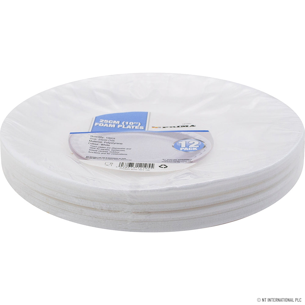 10" (26cm) Foam Dinner Plate 12pk - Classifoa