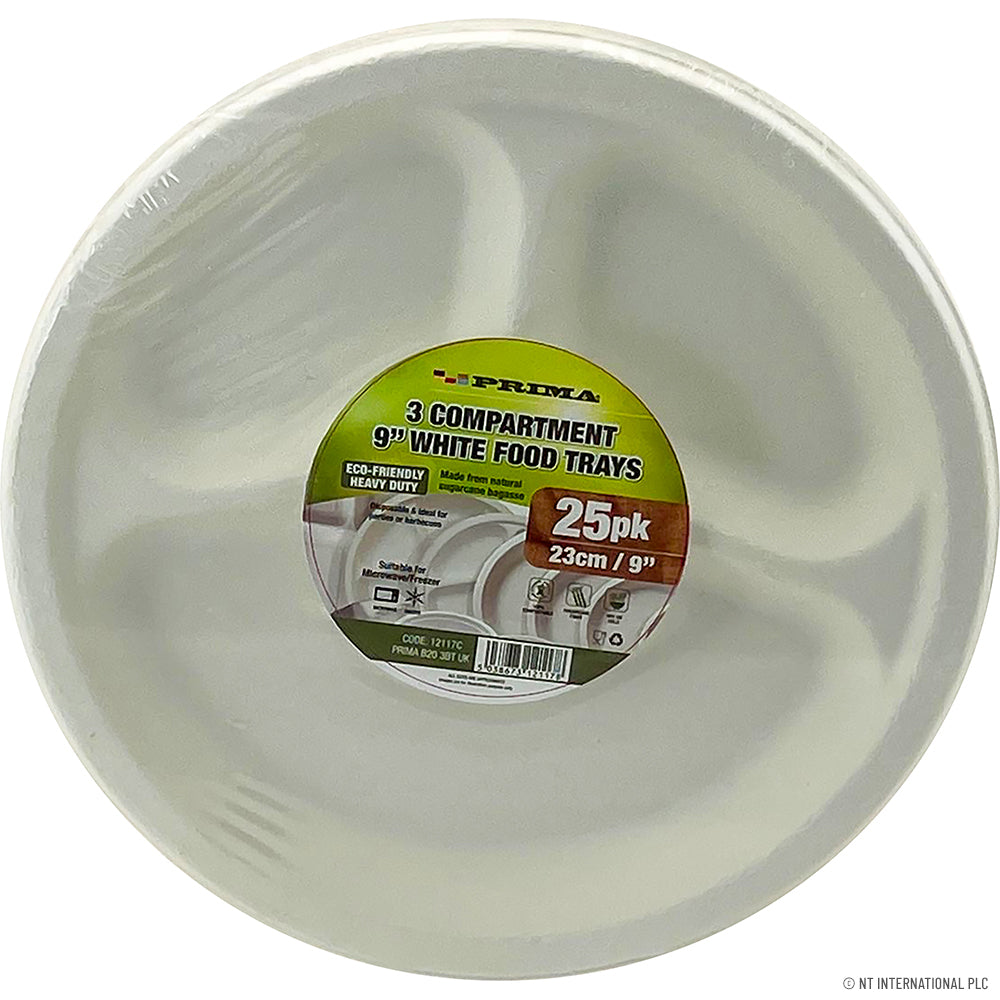 9" Round Plate - Pk25 Bagesse