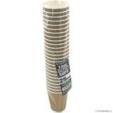 25PC - 8Oz Ripple Wall Cup (Brown)