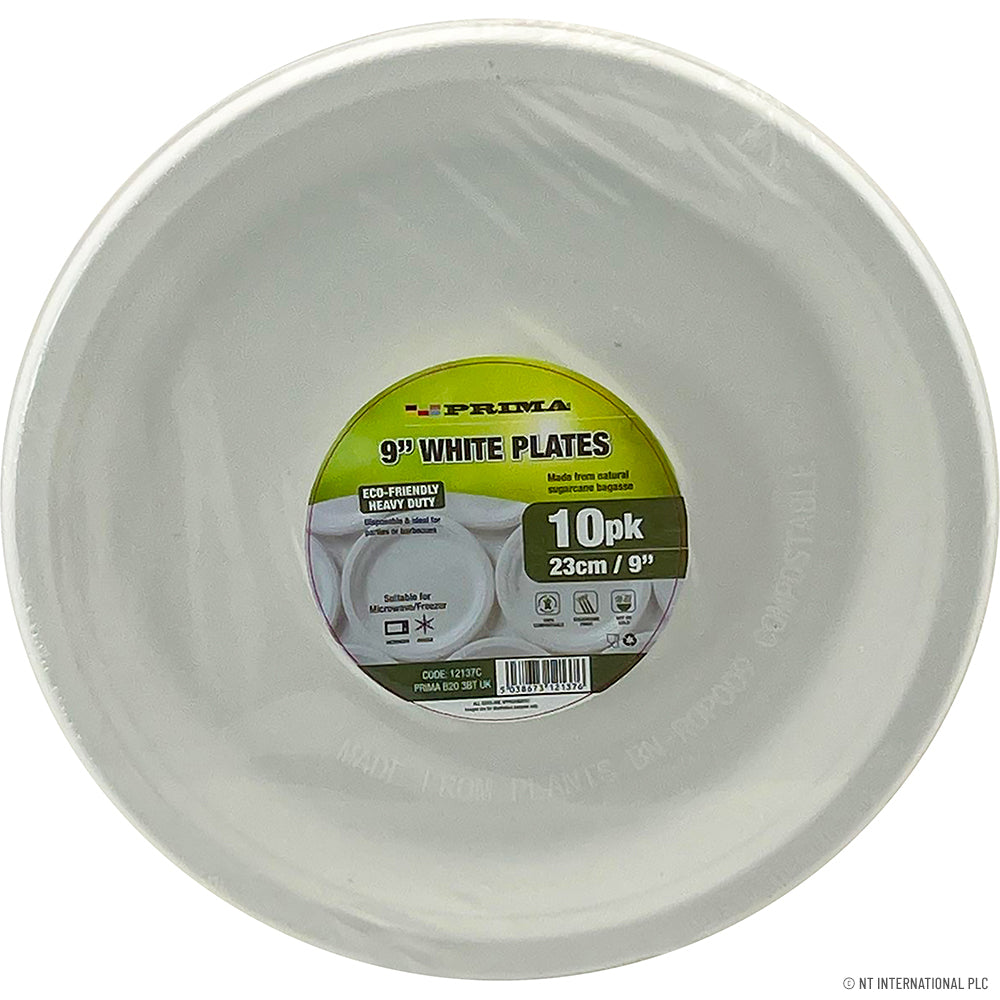 9" Round Plate - Pk10 Bagesse