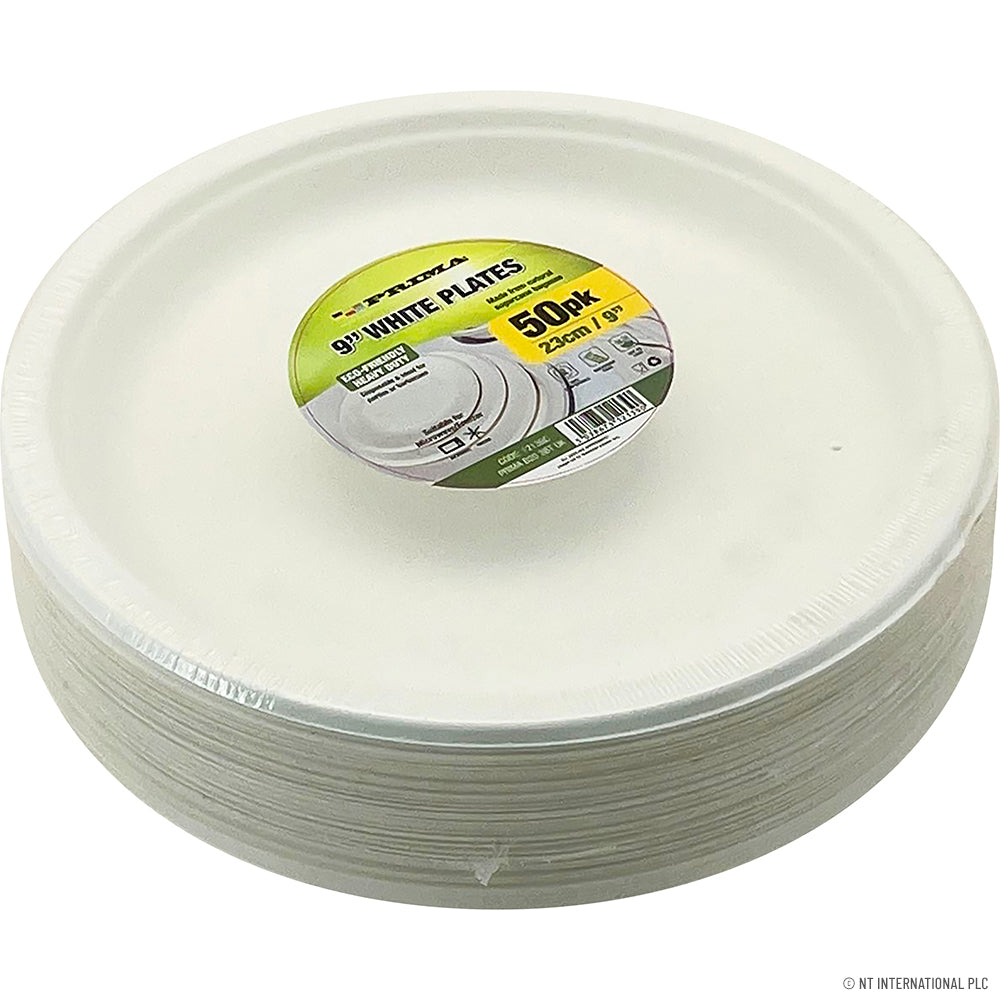 9" Round Plate - Pk50 Bagesse