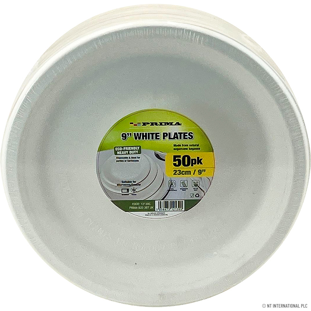 9" Round Plate - Pk50 Bagesse