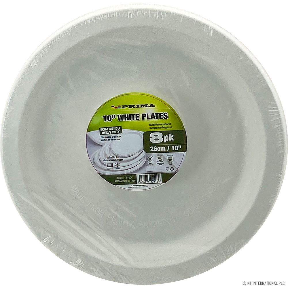 10" Round Plate - Pk8 Bagesse
