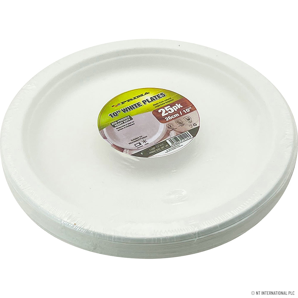 10" Round Plate - Pk25 Bagesse