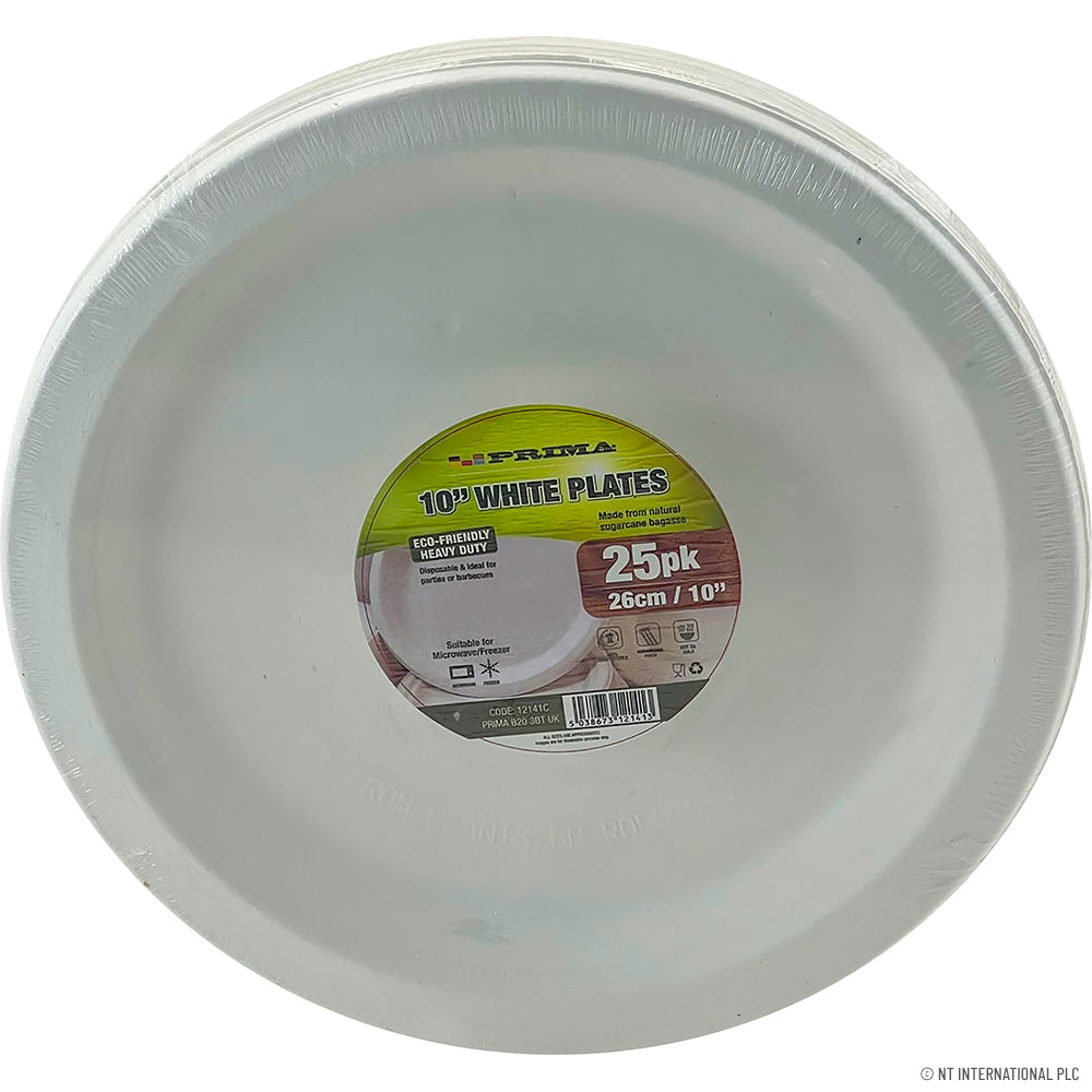 10" Round Plate - Pk25 Bagesse