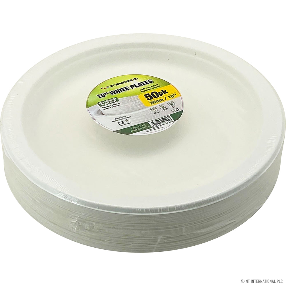 10" Round Plate - Pk50 Bagesse