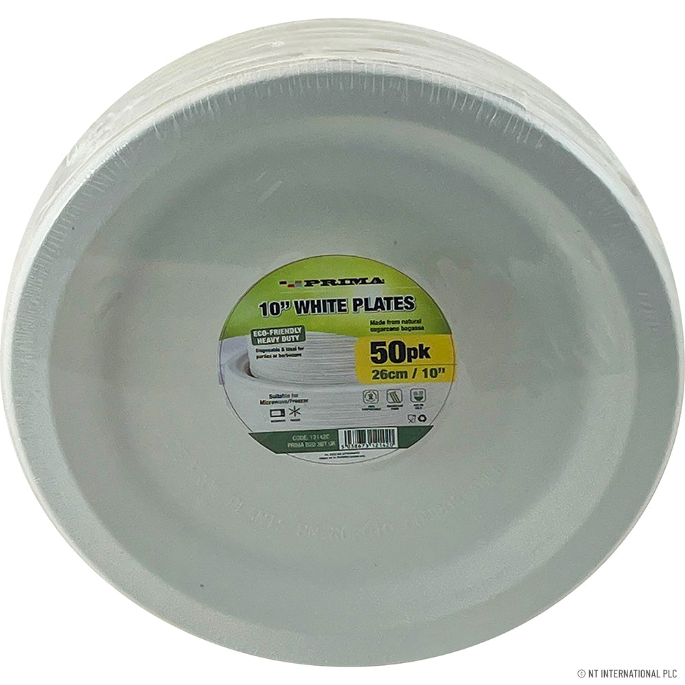 10" Round Plate - Pk50 Bagesse