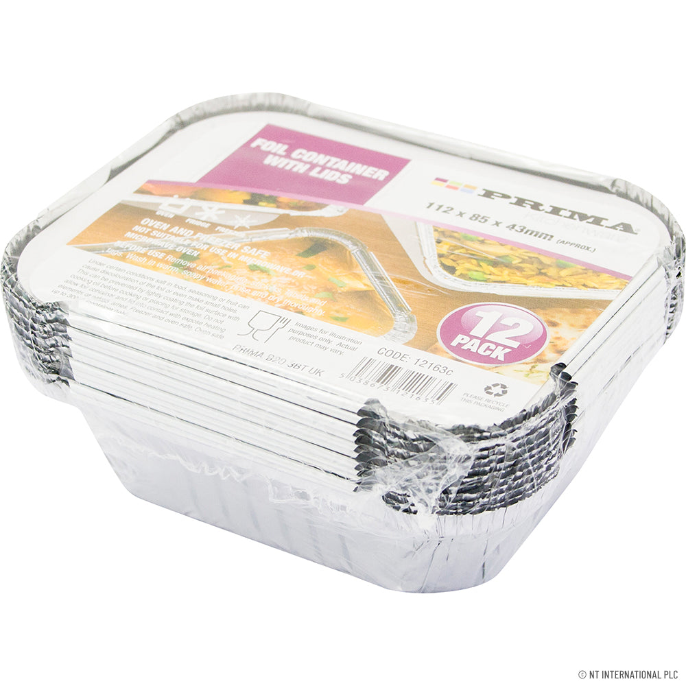 Peak Kit 12pk No.1 Aluminium Containers with Lid - Peak Kit