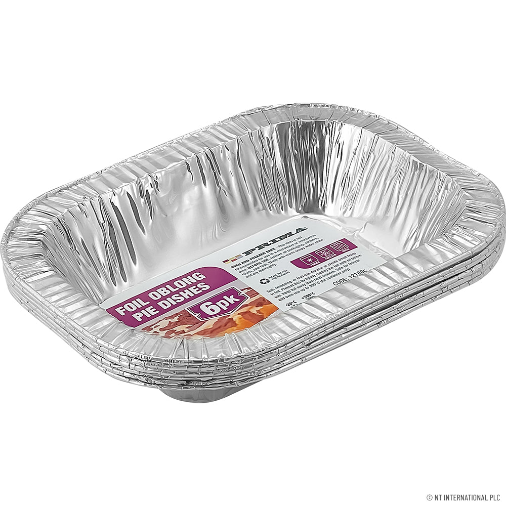 Foil Oblong Pie Dishes 6PK