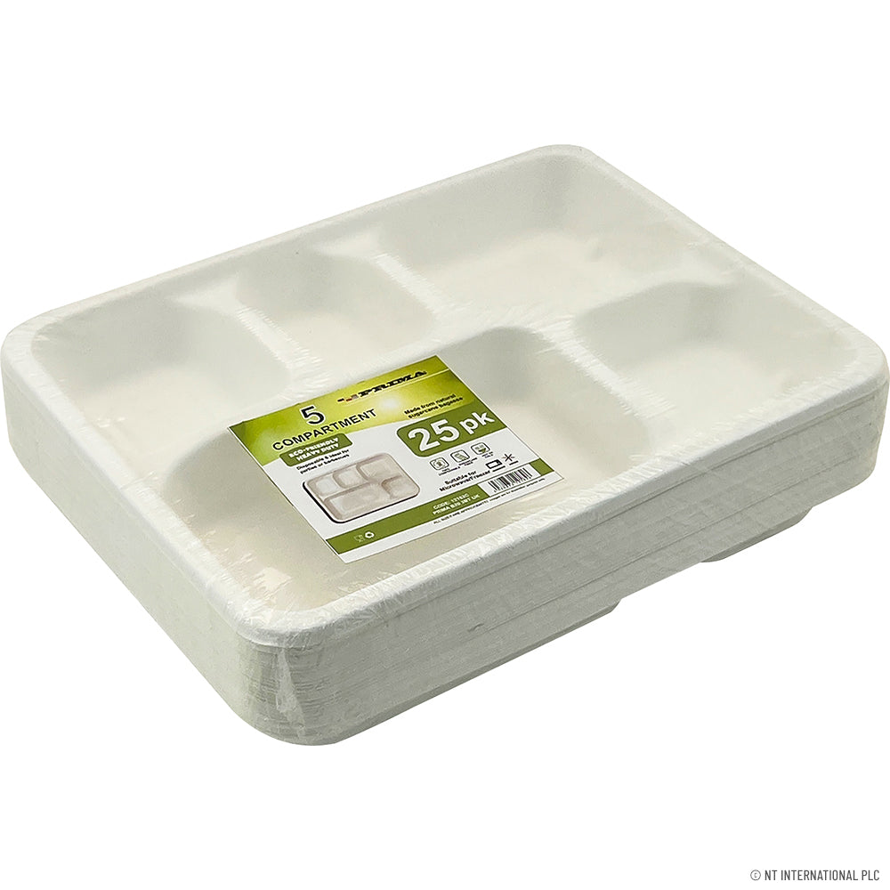 Bagasse Tableware (5cp Lunch Plate) Pk25