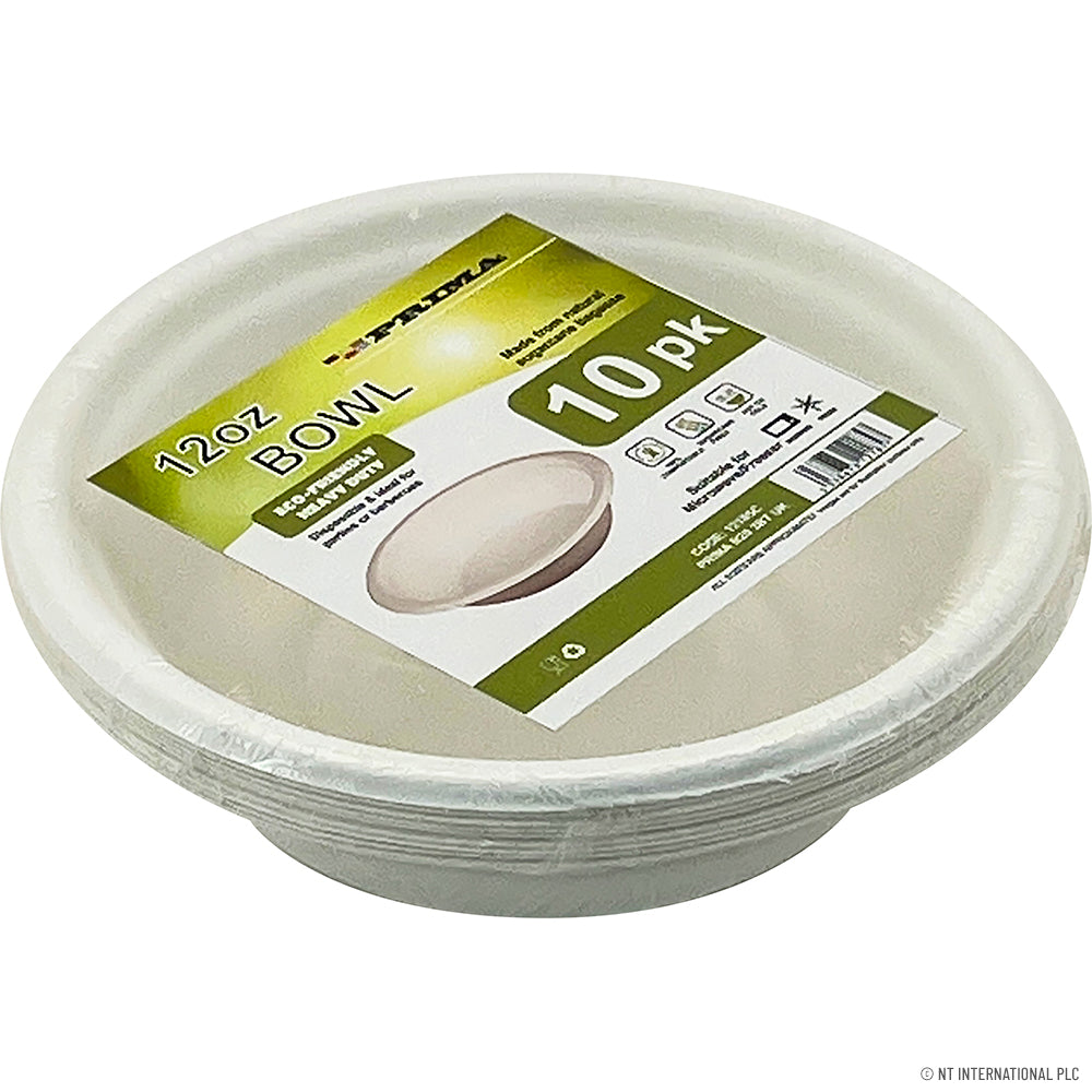 Peak Kit Bagasse Tableware (12oz Bowl) Pk10 - Peak Kit