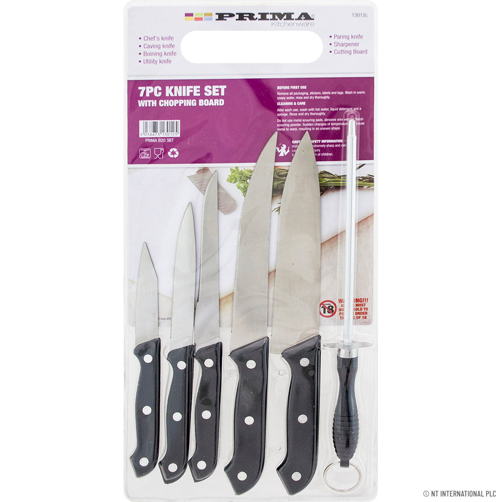 Peak Kit 7pc Knife Set in Plastic cutting Board - Peak Kit