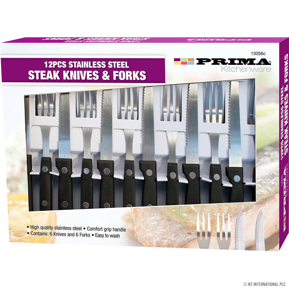 12pc S/S Steak Knife and Fork set - Cutlery