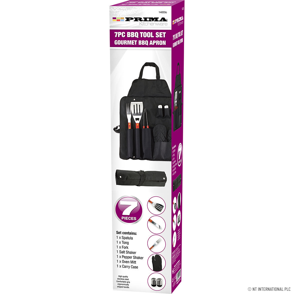 7pc BBQ Tool Set with Carry Case / Bag