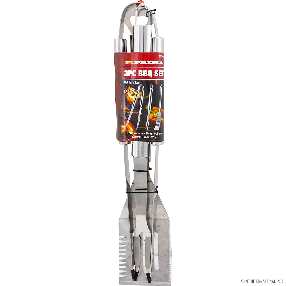 3pc BBQ Set - Stainless Steel Handles