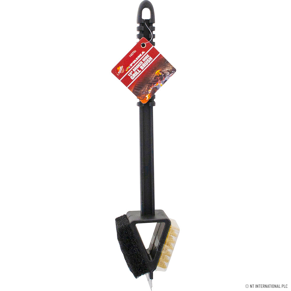 15" BBQ Grill Brush Bronze Wire