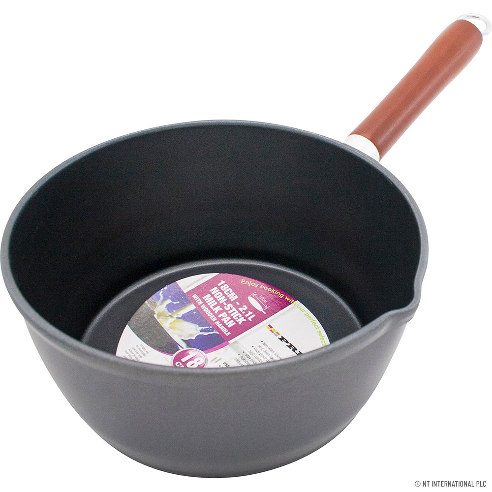 16cm Milk Pan with Wooden Handle