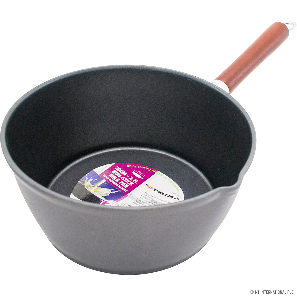 16cm Milk Pan with Wooden Handle