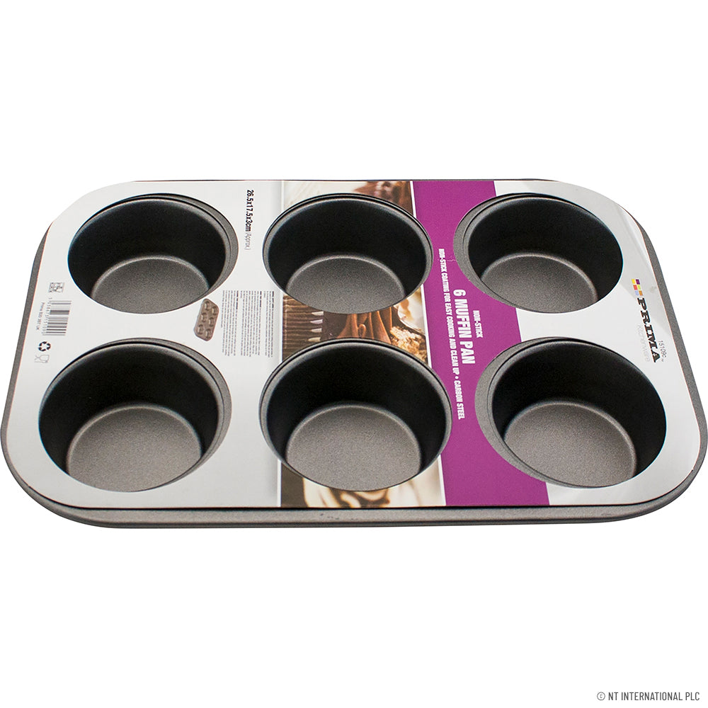 6 Cup Non Stick Muffin Tray 26.5x 17.5x 3cm