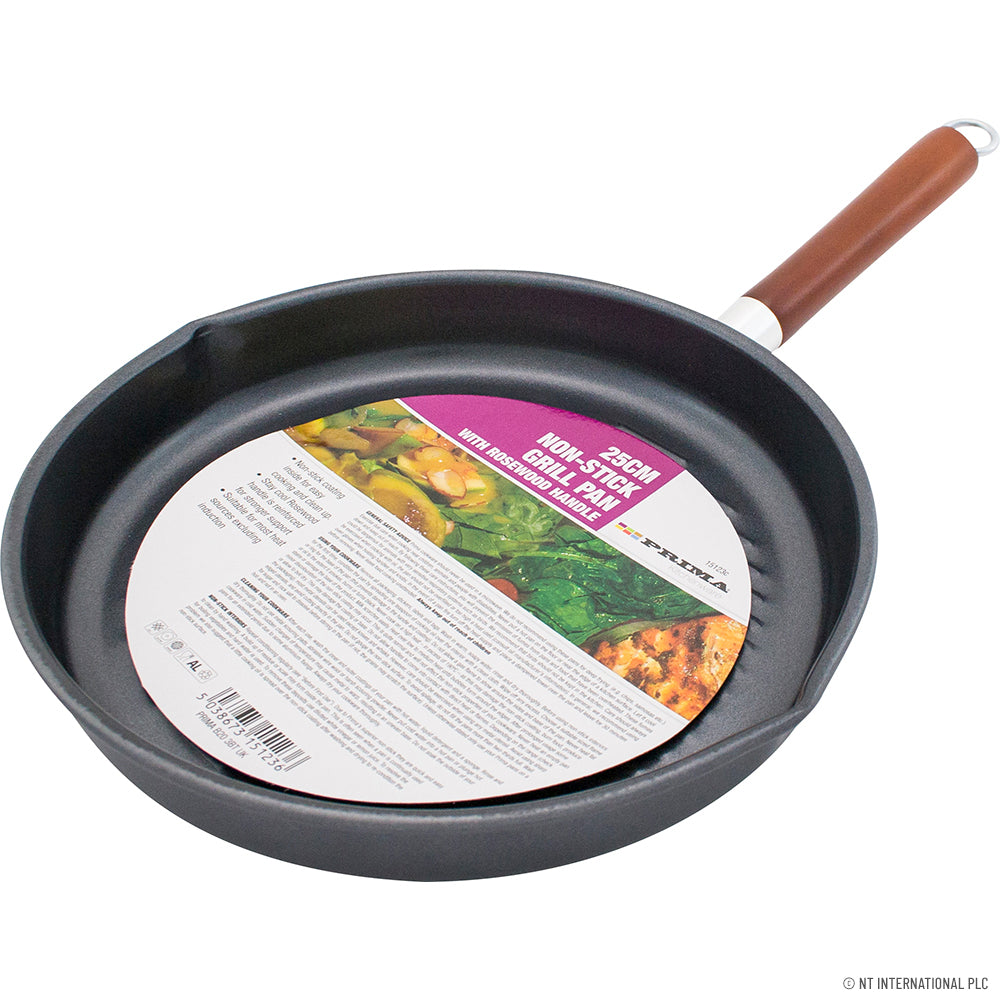 Peak Kit 25cm N/S Stick Fry pan - Rose Wood Handle - Peak Kit