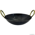 11" Round Bottom Iron Kadahi - Two Handles